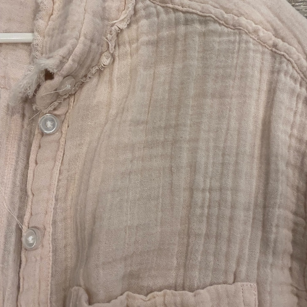 Blush linen pink urban outfitters top